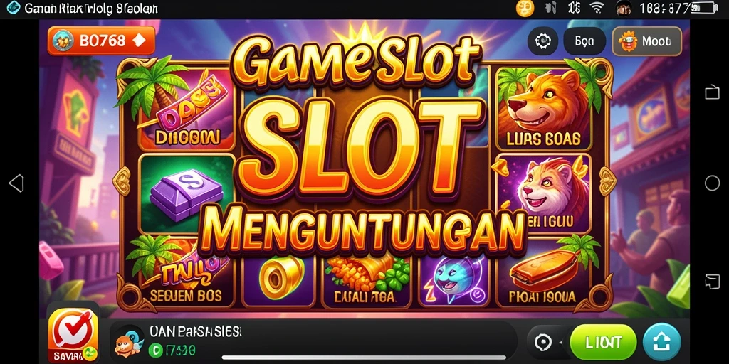 Tampilan menarik dari gameplay Slot dalam 8768 yang seru.