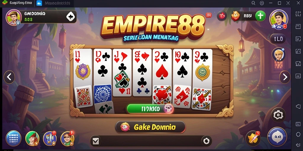 Tampilan gameplay seru EMPIRE88 di saat bermain Domino.