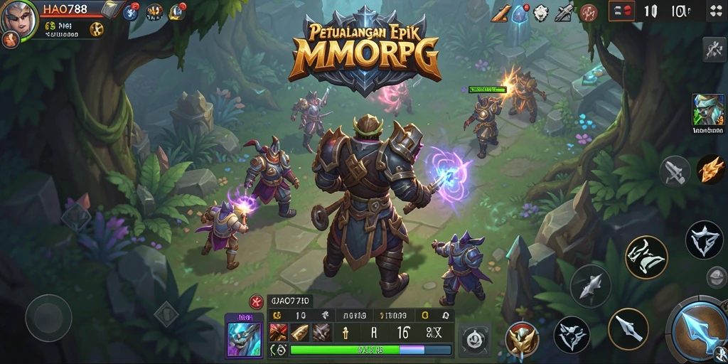 Tampilan gameplay seru dari HAO788 dalam dunia fantasi MMORPG.