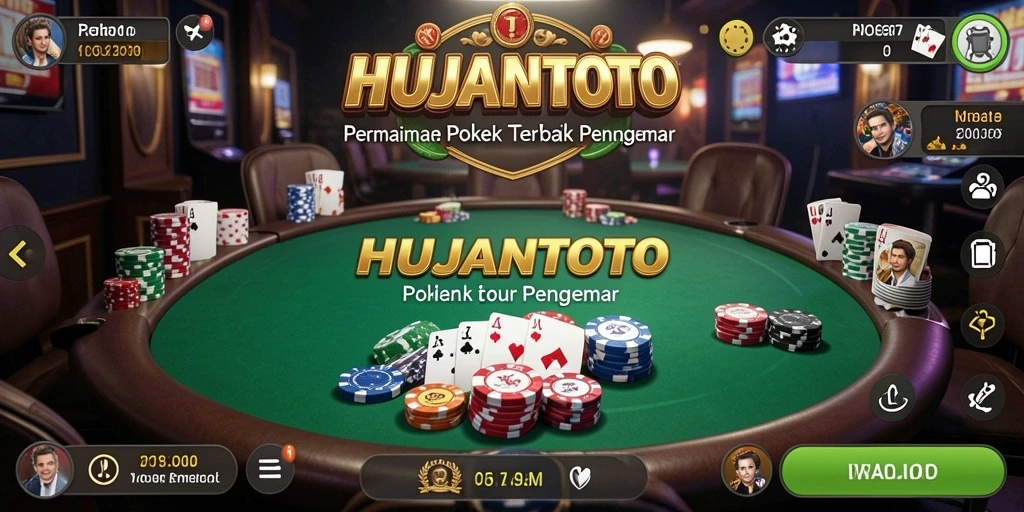 Tangkapan layar gameplay HUJANTOTO yang menampilkan aksi Poker yang mendebarkan.