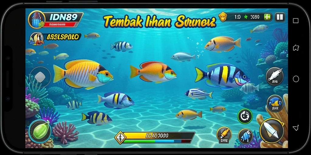 Tampilan gameplay Tembak Ikan yang menakjubkan dan penuh aksi.