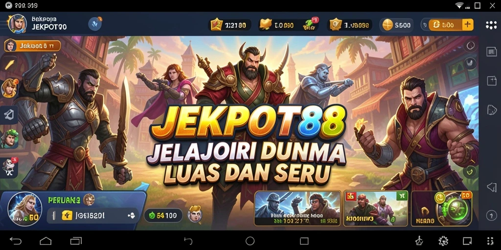 Tampilan gameplay Open World yang menakjubkan di JEKPOT88.