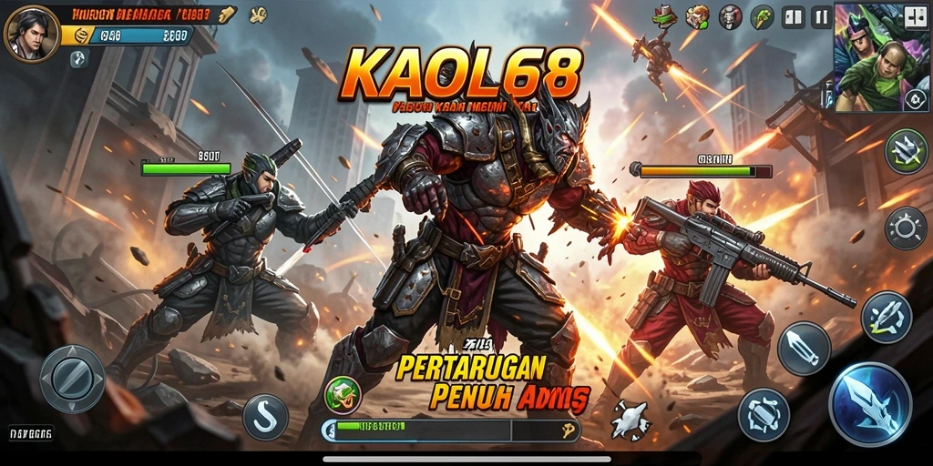 Tampilan seru dari pertarungan KAOL68 dengan combo serangan memikat.