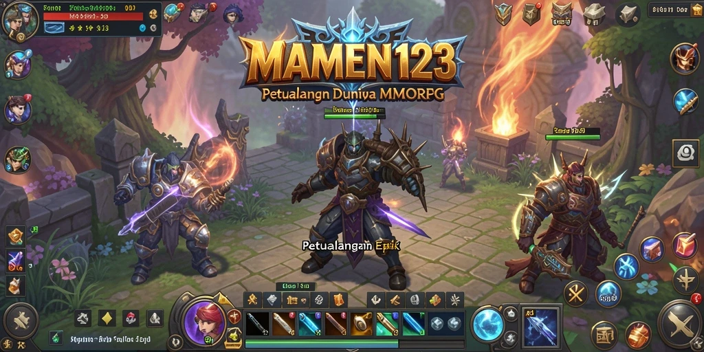 Screenshot gameplay <strong>MAMEN123</strong> yang memperlihatkan aksi fantastis dalam dunia MMORPG.