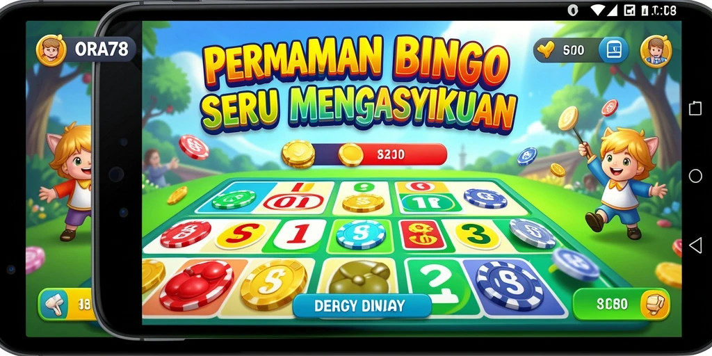 Tampilan dinamis dan interaktif dari gameplay Bingo di ORA78.