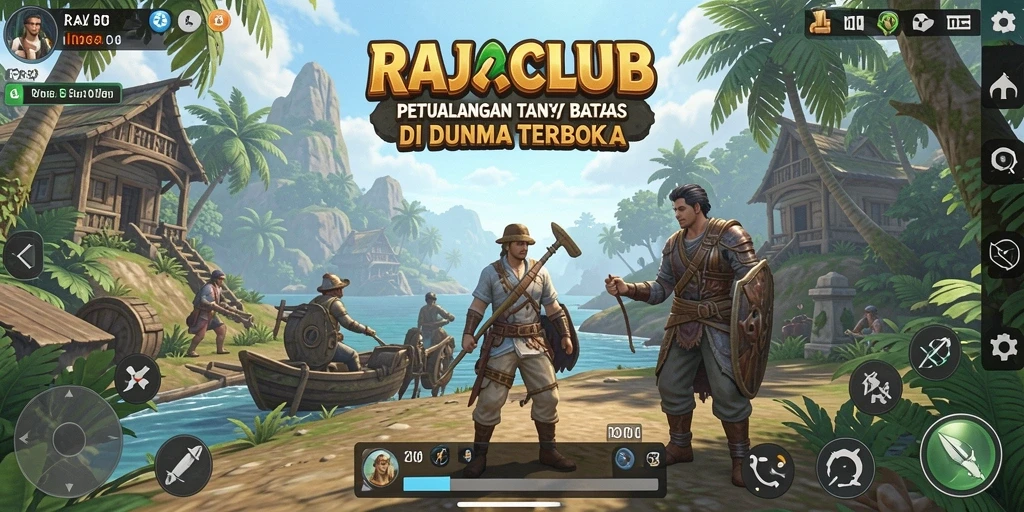 Tampilan menarik dari gameplay Open World RAJACLUB yang memukau.