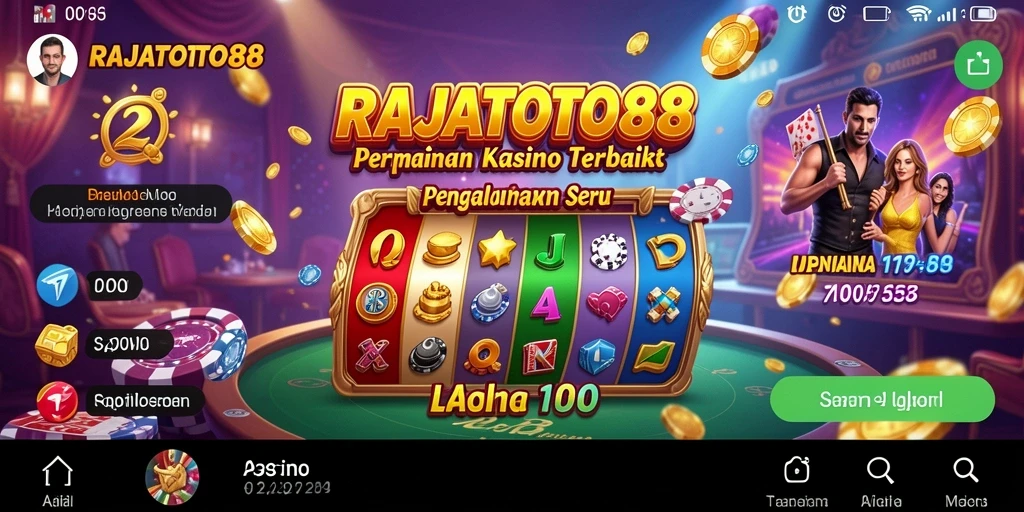 Screenshot gameplay RAJATOTO88 menampilkan keseruan permainan Kasino.