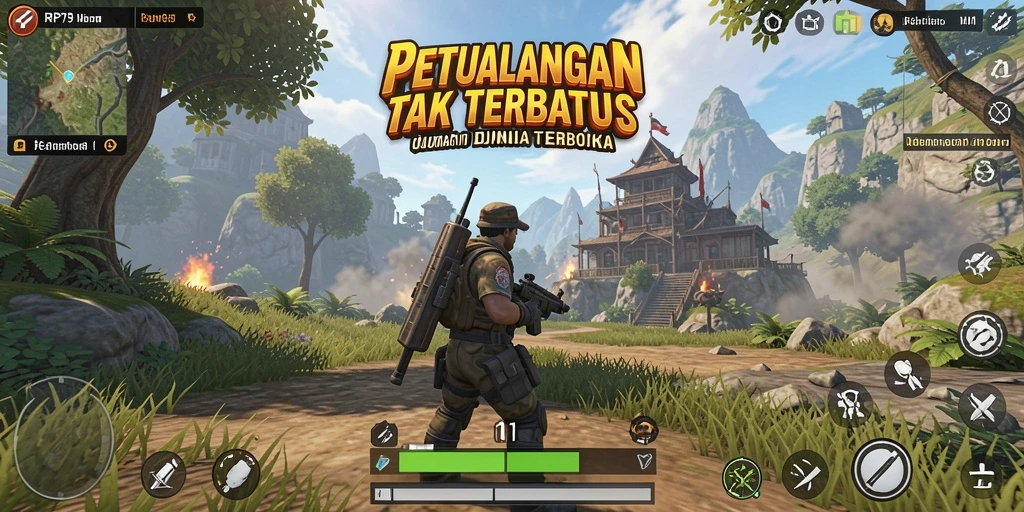Tangkapan layar menunjukkan gameplay Open World yang mendalam.